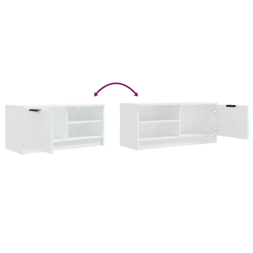 Mobile Porta TV Bianco 80cm - Legno Multistrato Moderno per Soggiorno - 10