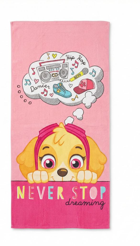 Paw Patrol Skye Mädchen Mikrofaser Strandtuch Badetuch XL 70x140 cm