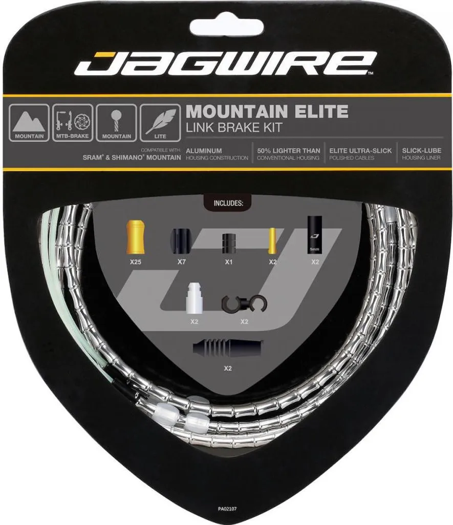 Câbles de frein VTT Jagwire Elite Link argent système anti-compression