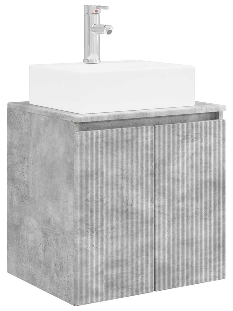 vidaXL Wandmontierte Waschtisch Betongrau 49,5 x 41 x 62,5 cm