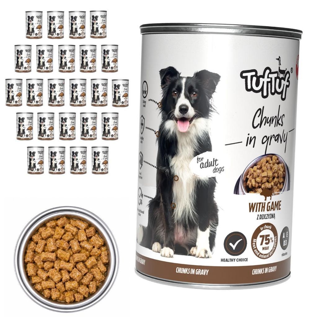 TufTuf | Mokré krmivo pro psy s příchutí zvěřiny – sada Obrázek produktu 