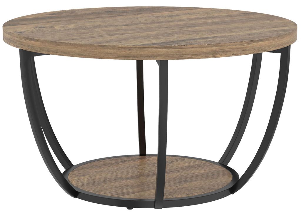 HOMCOM Couchtisch mit starker Tischplatte, 80 x 80 cm, Produktbild 