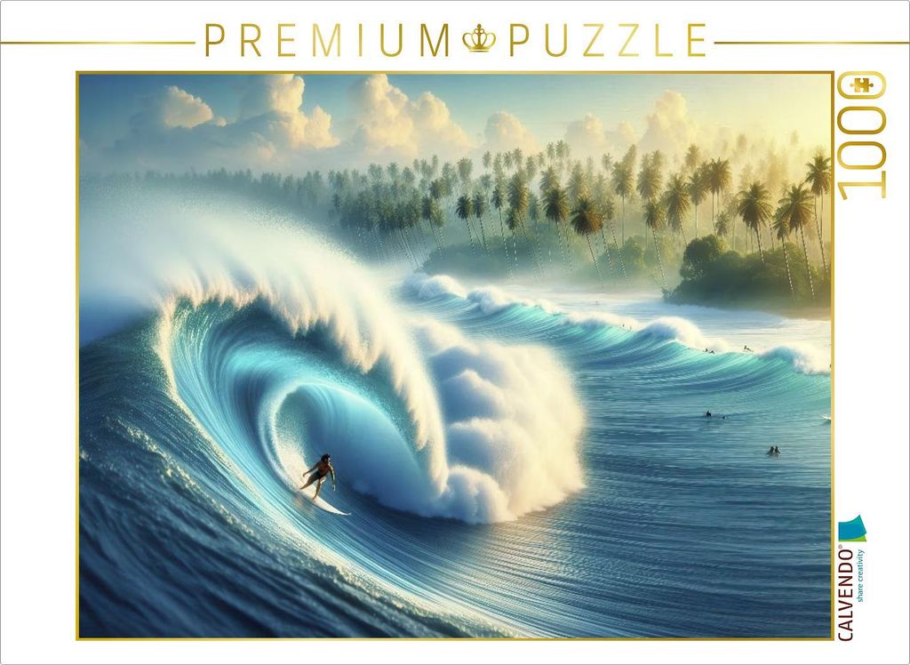 CALVENDO Puzzle Das Surfen ist wie eine Musik, die man mit dem Körper spielt. | 1000 Teile Lege-Größe 64x48cm Foto-Puzzle für glückliche Stunden