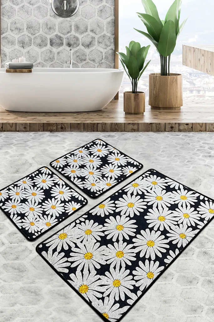 Mijolnir, Primula- CHL4924, Multicolore, Tappetini da bagno, 700 gr/m², 100% POLIESTERE