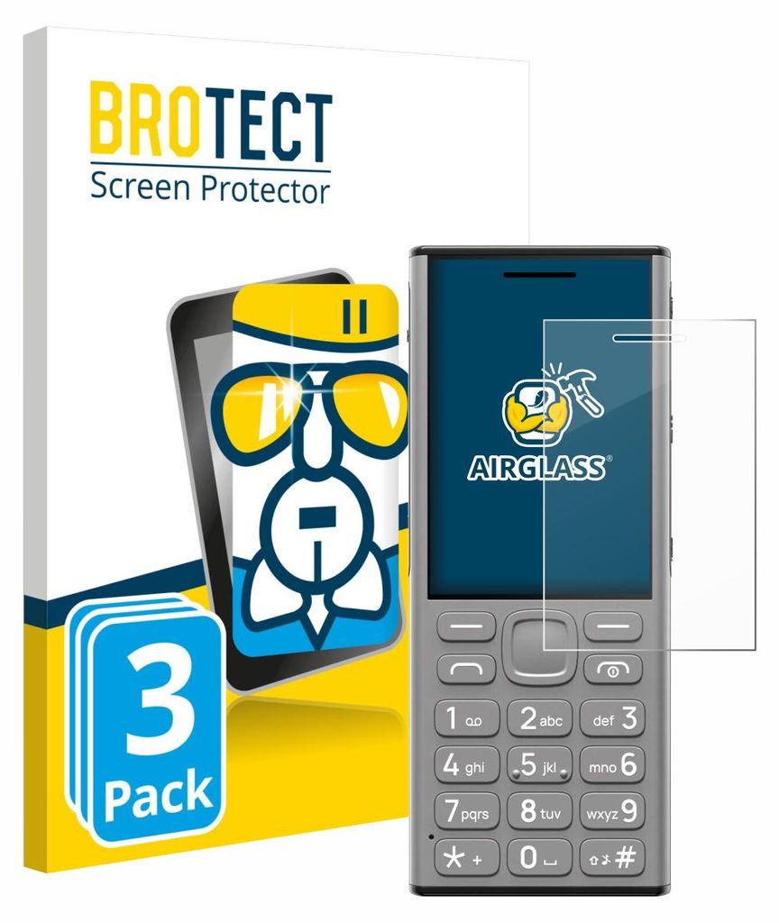 3x BROTECT Schutzglas für Nokia 130 Music Schutzfolie Panzer Folie Glas Display Schutz klar