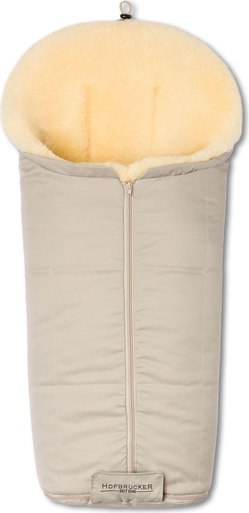 Hofbrucker Lammfell-Fußsack Iglu für Kinderwagen und BuggyDesign:Beige