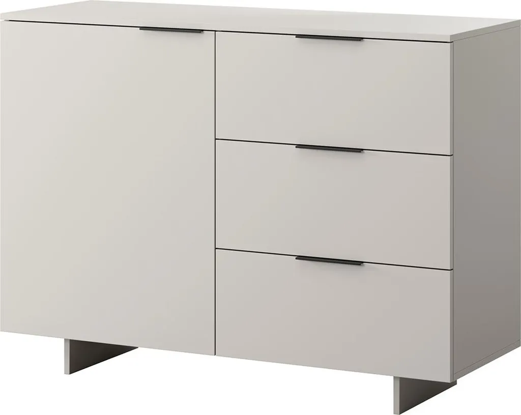 Buffet beige 120 cm Canterbury pour ranger vaisselle et linge de maison