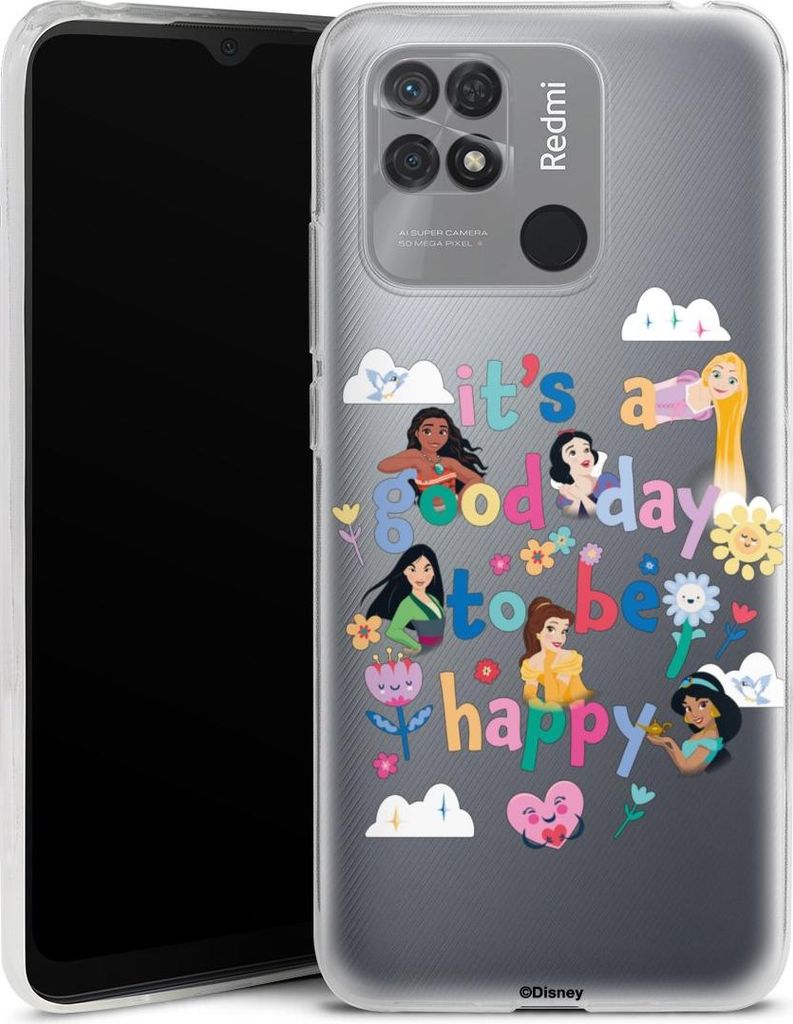 DeinDesign Slim Hülle für Xiaomi Redmi 10C Silikon Case Ultra Dünn Handyhülle Disney Princess Offizielles Lizenzprodukt Prinzessin