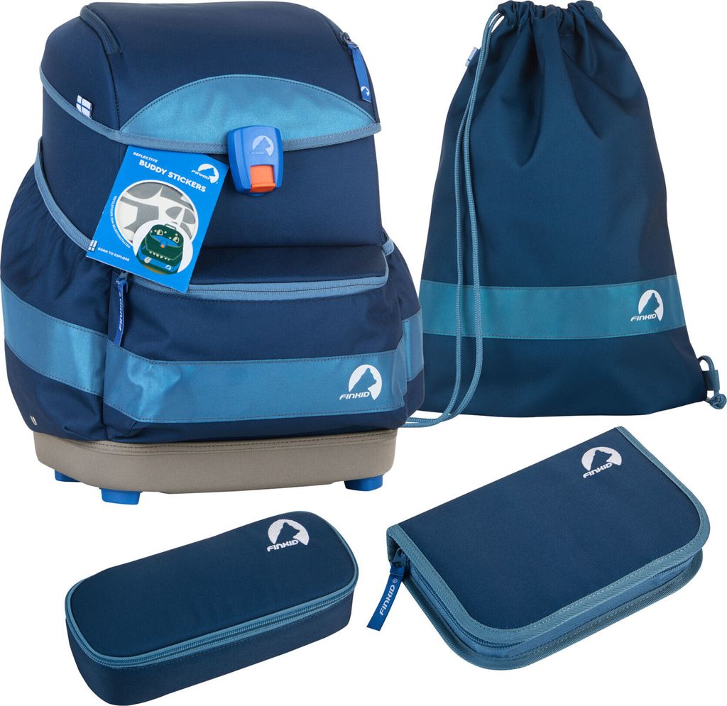 Finkid Schulranzenset 4-tlg. BUDDY EKO SPORT denim/dove