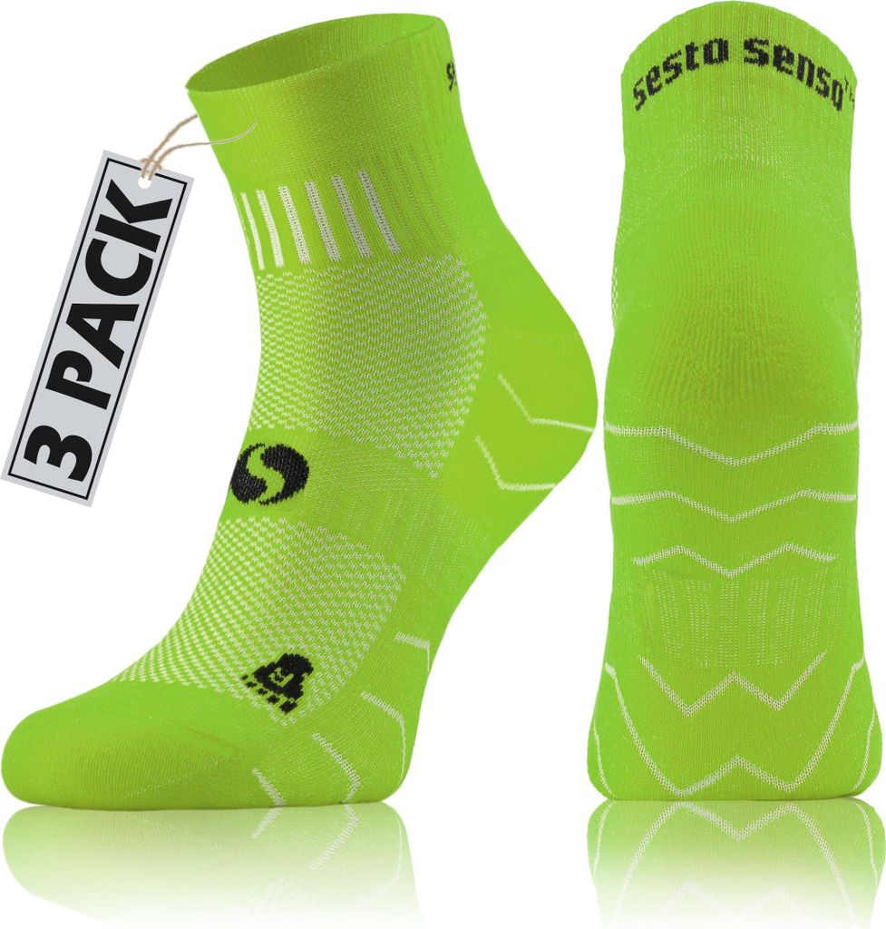 Sesto Senso Sportsocken – Bequeme, atmungsaktive Socken – Unisex für Damen und Herren, Größe 39-42, Grün, 3er Pack