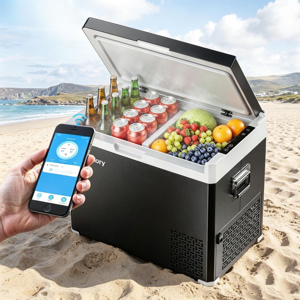 HcaloryD50+ Kompressor-Kühlbox mit App-Steuerung, 50L Produktbild 
