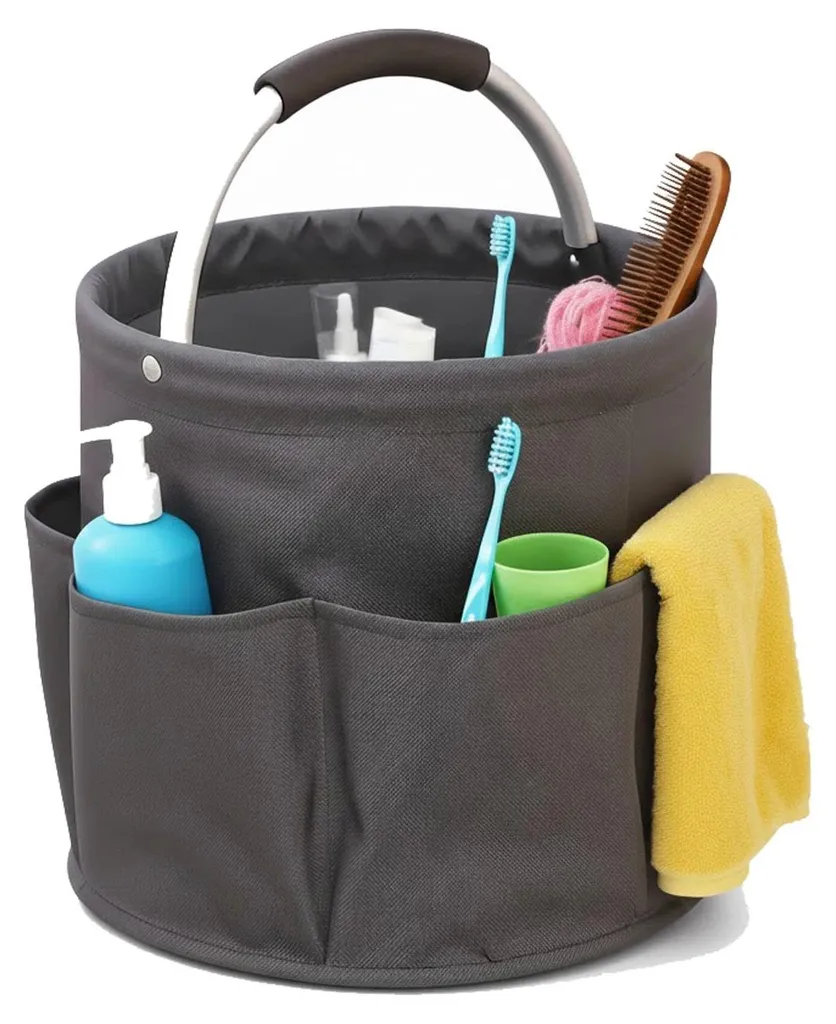 Panier de rangement pliable à 6 poches avec poignée ergonomique pour ménage