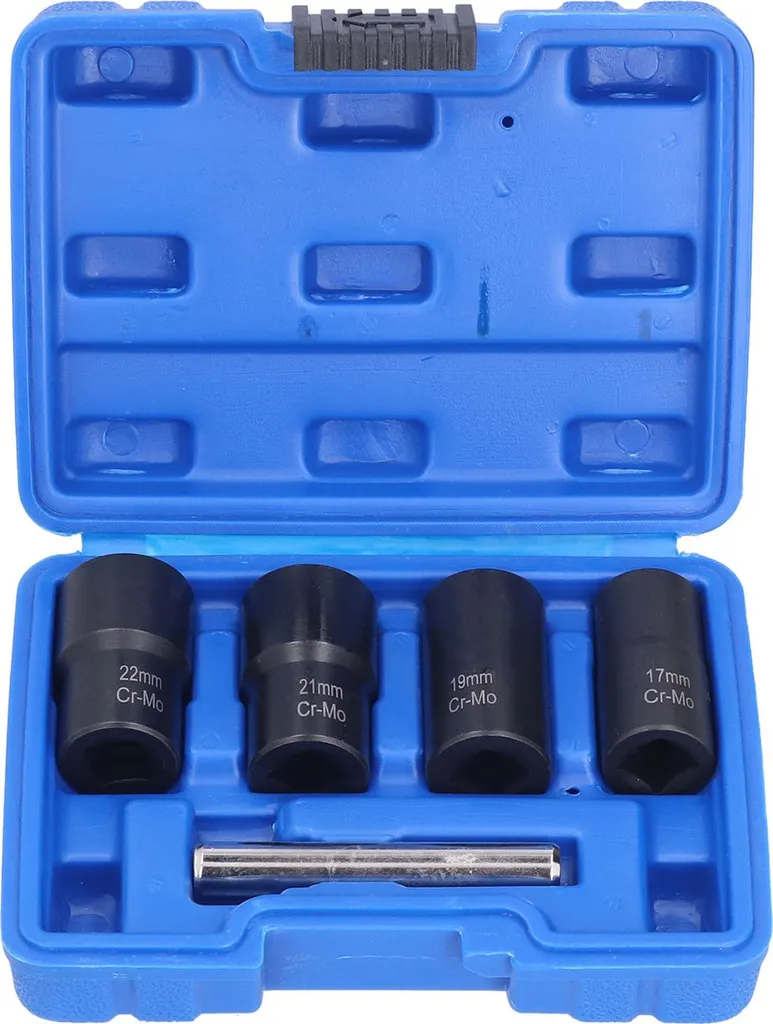 Coffret extracteur d'écrous de roue avec mécanisme rotatif - Set de 5 pièces