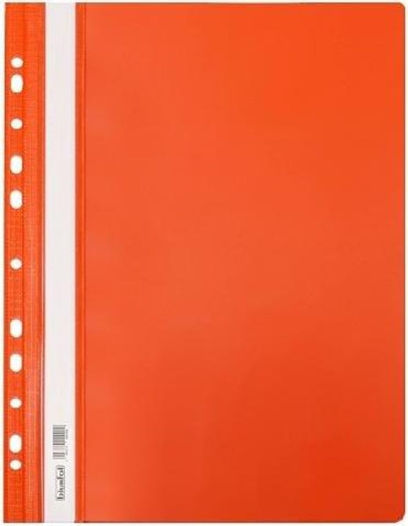 Oranger PVC-Ringordner mit Einsteckhüllen (10 Stück) – Produktbild 