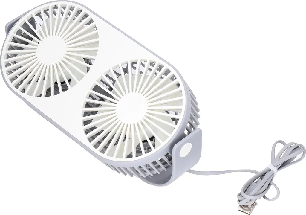 Ventilatore USB Doppia Ventola 360°: Potenza Silenziosa da Tavolo