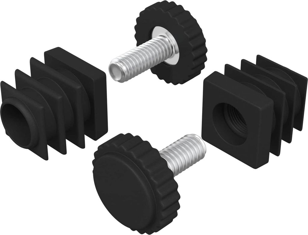Möbel Leveler Verstellbar 2 pcs Schwarz M6 PP