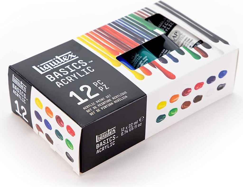 Liquitex Basics Acrylfarben-Set mit 12 Farben – 22ml
