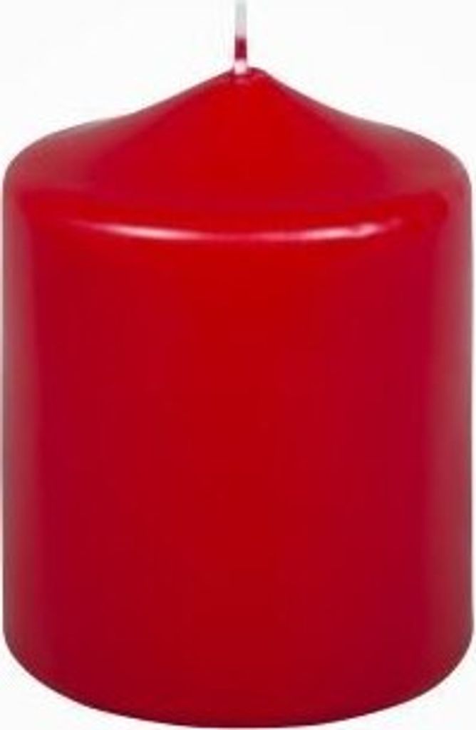 Premium Stumpenkerzen Antik Rot 100 x 80 mm, 1 Stück