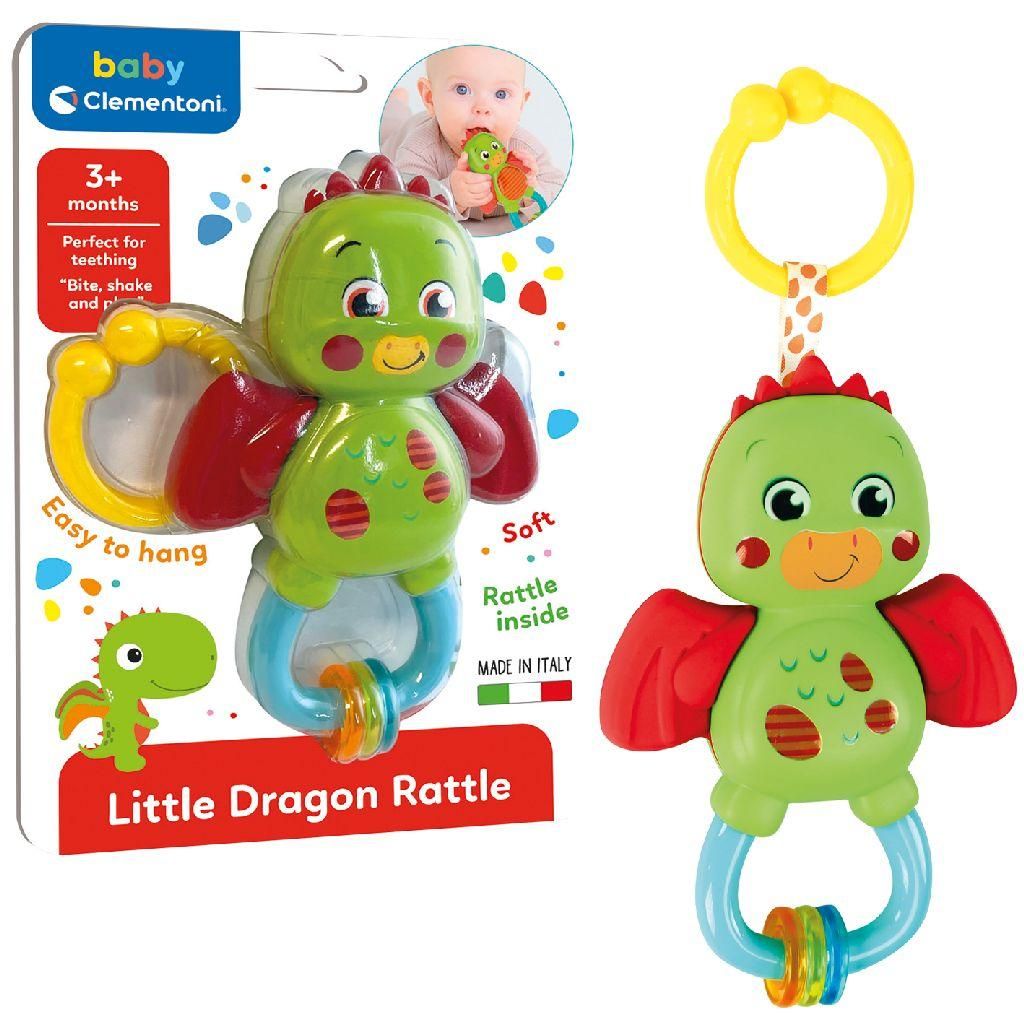 Clementoni Baby - Drache Rassel farbenfrohes Babyspielzeug