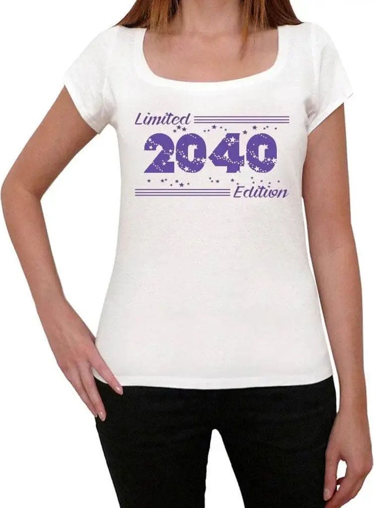 Damen Grafik T-Shirt Sterne limitierte Auflage 2040 – Stars, Limited Edition 2040 – Öko-Verantwortlich Vintage Jahrgang Kurzarm Lustige Druck