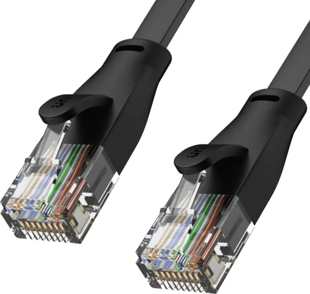 Cavo di Rete Unitek C1814GBK Cat6 U/UTP 15m - Ethernet Piatto Nero