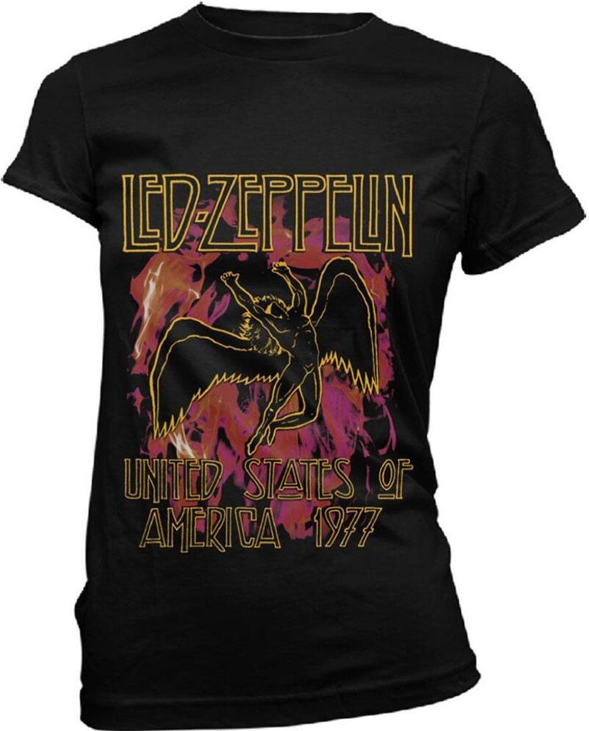 Led Zeppelin - T-Shirt für Damen RO998 (S) (Schwarz)