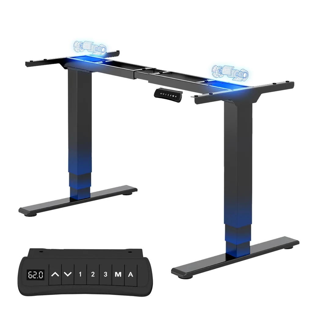 Bâti de Bureau Motorisé 160kg avec Mémoire et 3 Sections Flexispot EC5