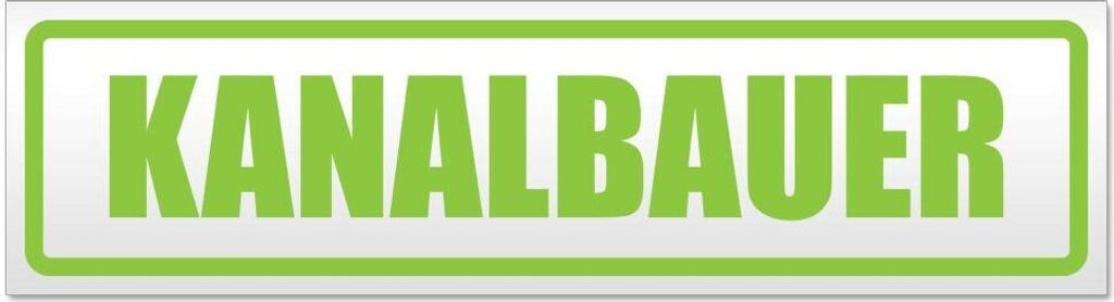 Kiwistar Kanalbauer Magnetschild Schild magnetisch - 20cm Lindgrün - Magnetfolie für Auto PKW Kfz