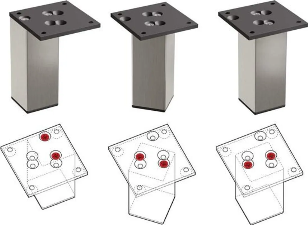 Sossai E4MF-N Piedini 100mm: L'Eleganza dell'Alluminio Inox