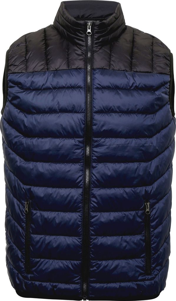 2786 Herren Domain 2 Tone Gilet RW6281 (S) (Marineblau/Schwarz)
