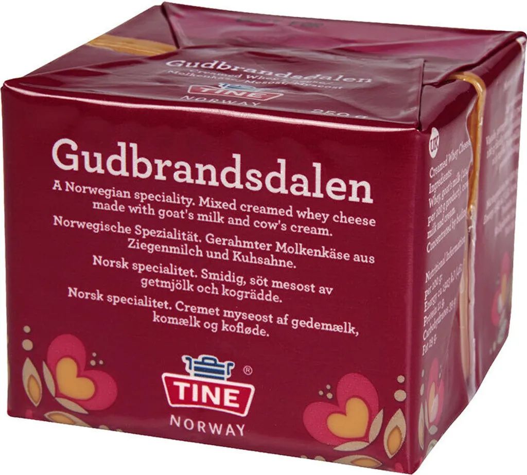 Gudbrandsdalen Käse 250g Tine Brunost Gjetost Molkenkäse Produktbild 