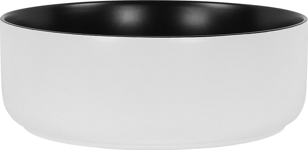 Rundbecken Aufsatz waschbecken Schwarz Weiß Becken Waschtisch Tasse Runde 36cm