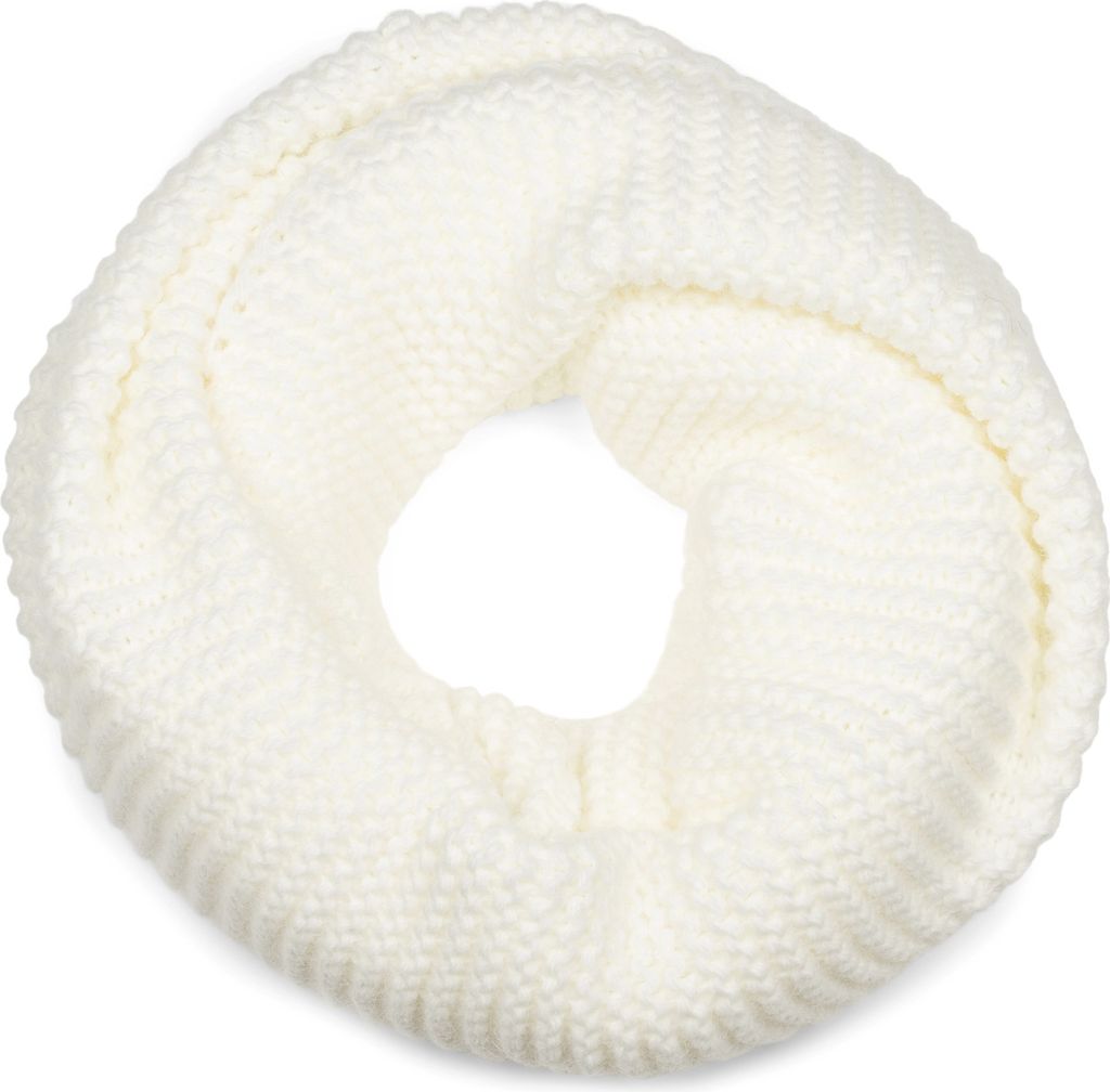 styleBREAKER Damen Strick Loop Schal Einfarbig mit Linksstrick Muster, warmer Winter Strickschal, Schlauchschal 01018166