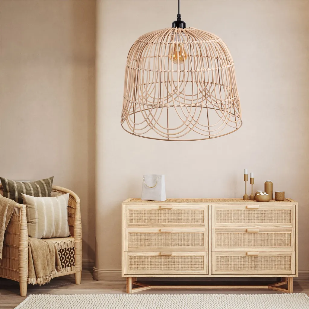 Suspension Design Beige 40cm Toolight - Solution Éclairage Doux et Moderne - 6