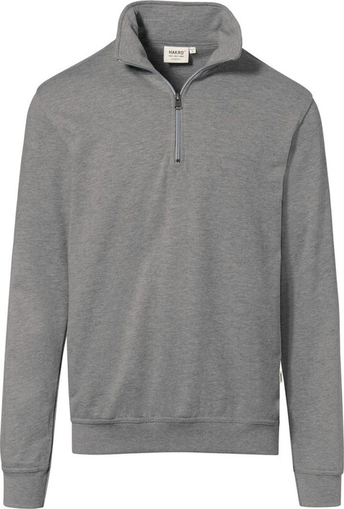 HAKRO Zip-Sweatshirt Premium 451 Gr. 2XS grau meliert