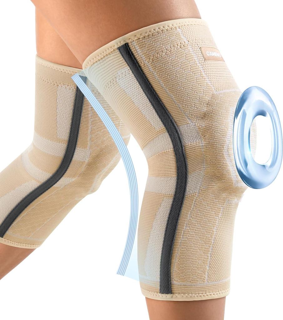 CAMBIVO Kniebandage Männer Damen X2 mit PMMA Stabilisatoren & Patella-Polster, Bandage Knie Rutschfest & Atmungsaktiv, Knee Support für Meniskusr...