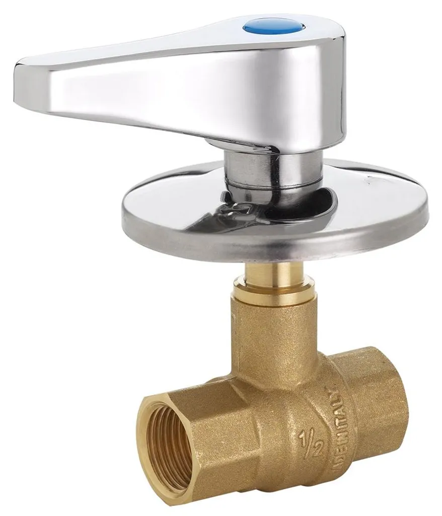 Robinet à boisseau sphérique encastrable laiton avec rosace de finition