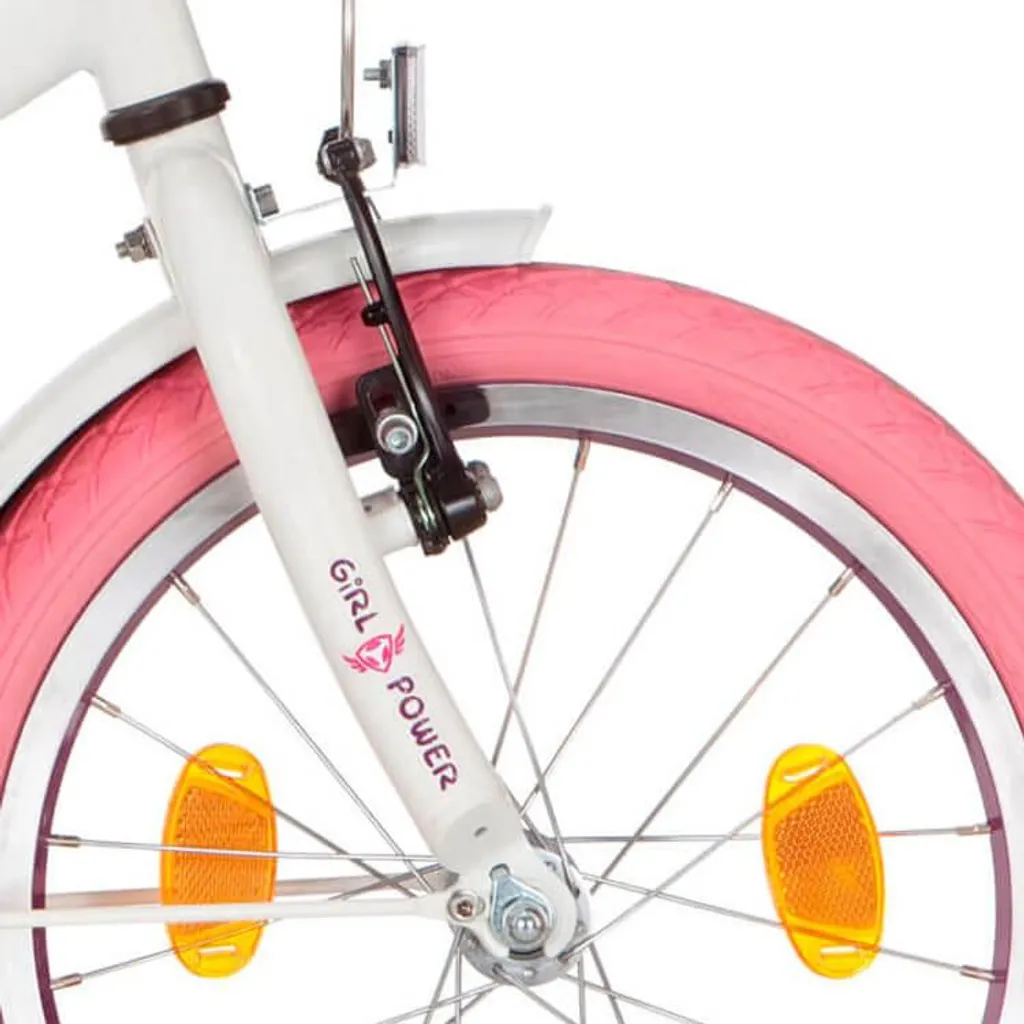 Fourche en acier blanc RAL9010 Alpina GP 18 pouces pour vélos