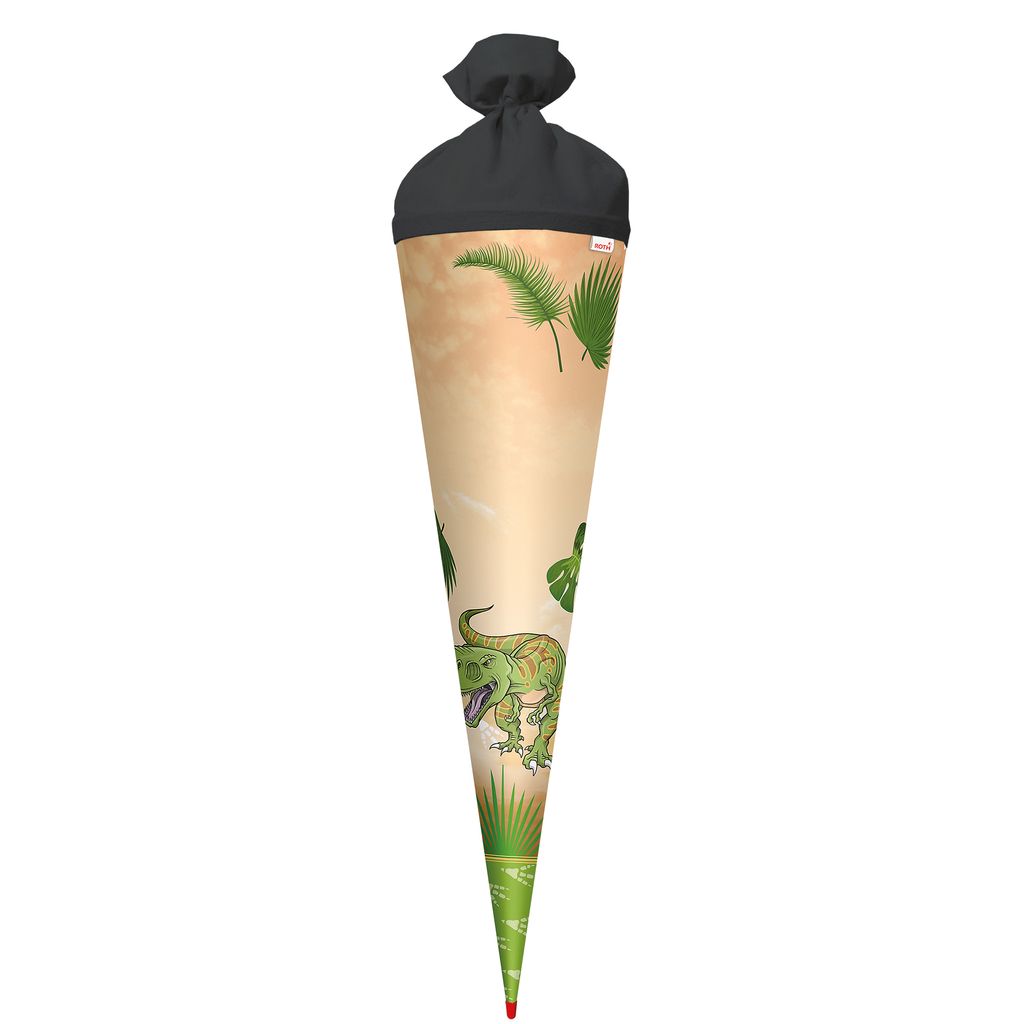 Basteltüte Dino 70 cm rund Filzverschluss