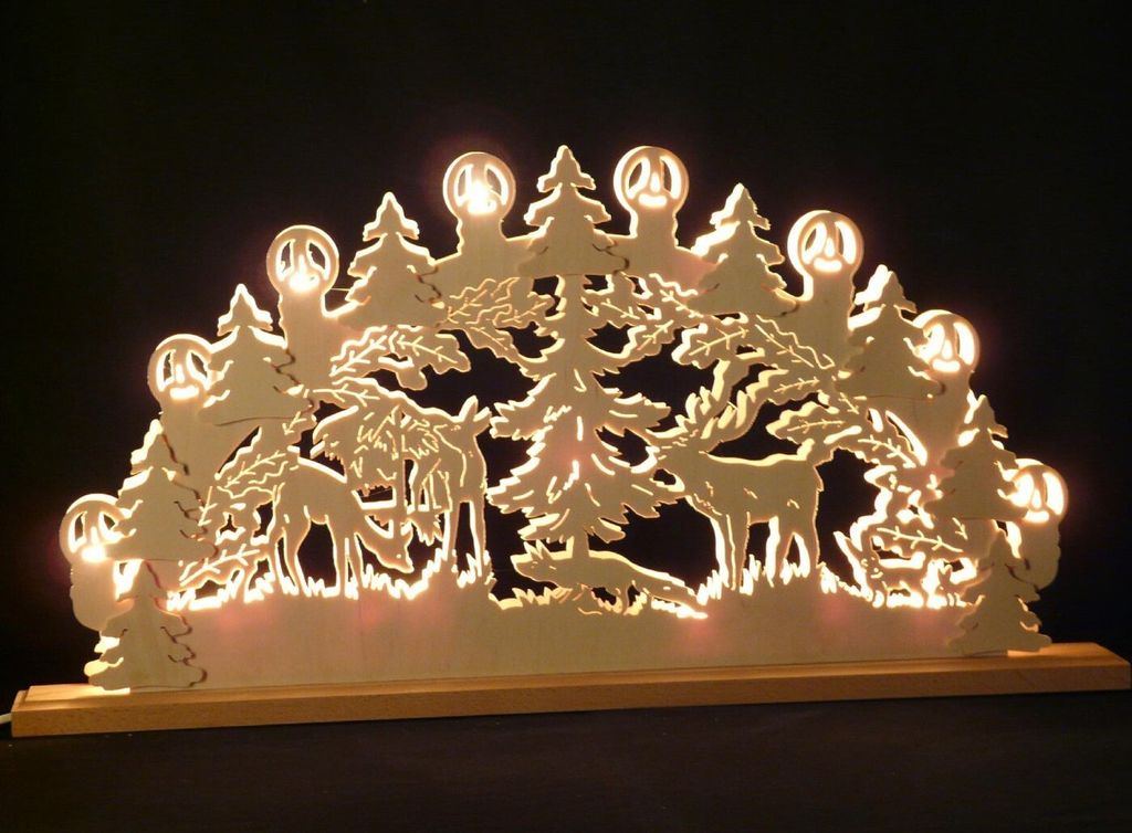Original Erzgebirgischer Marken Schwibbogen Lichterbogen 70 x 43 cm S70-0_80