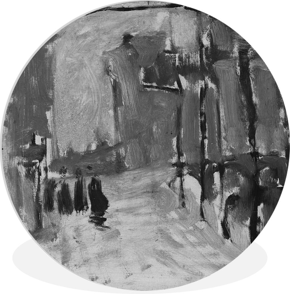 MuchoWow Rundes Wandbild - Runde Bilder Stadtbild in Den Haag - Georg Hendrik Breitner Ø 90 cm Kreis Wanddekoration Kunststoff - Wandkreis - Wan...