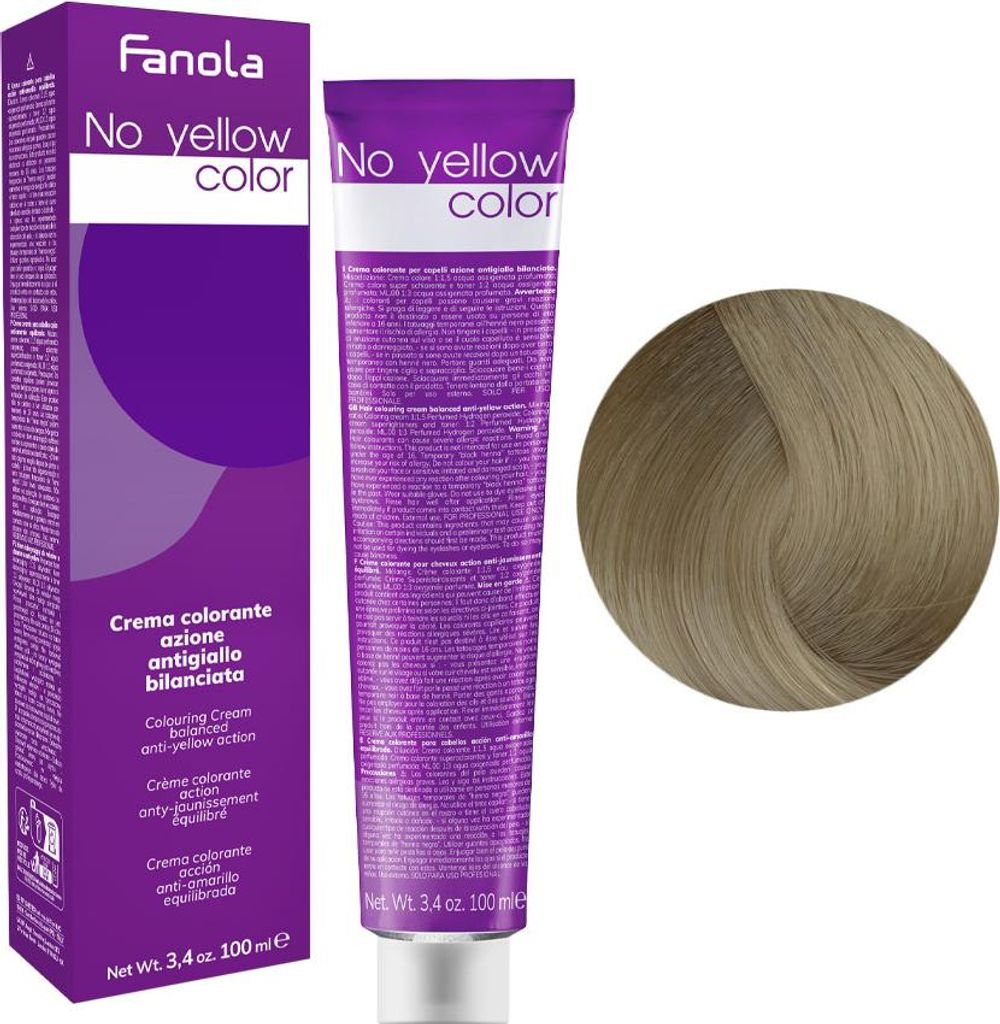 Fanola No Yellow 8 Haarfarbe 100 ml Produktbild 
