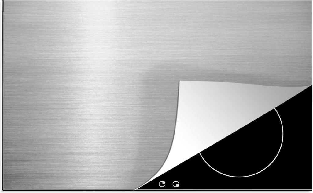 KitchenYeah Herdabdeckplatte Metallischer Hintergrund , 76x51cm, Küche Deko, Glaskeramikfeld Herdabdeckung, Abdeckplatte fùr Kochfeld