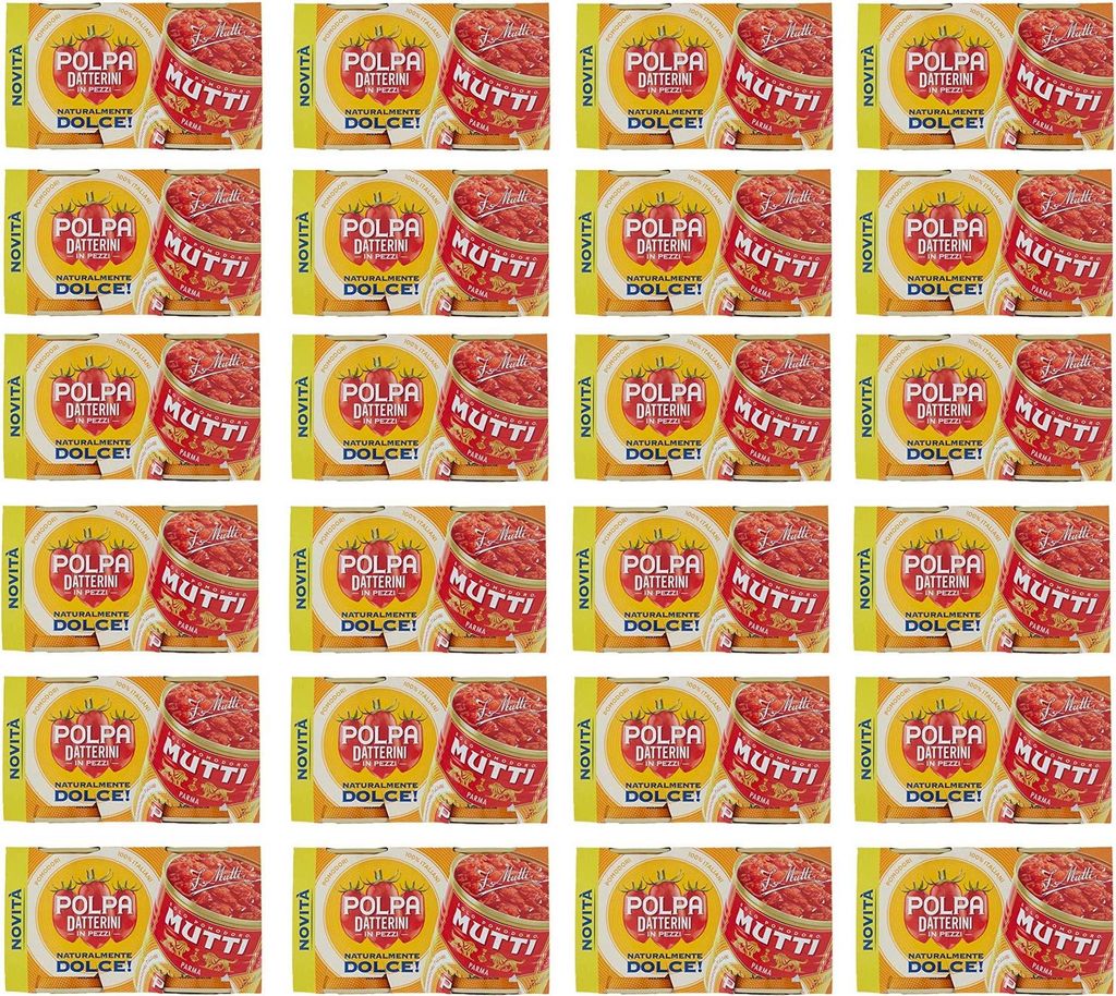 24x Mutti Polpa Datterini natürlich süß Tomaten ( 300gr x 2 ) 100% Italienisch