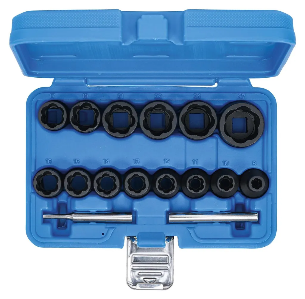 BGS 5269 Jeu de douilles spéciales 1/2 8-27 mm - Coffret de 16 pièces