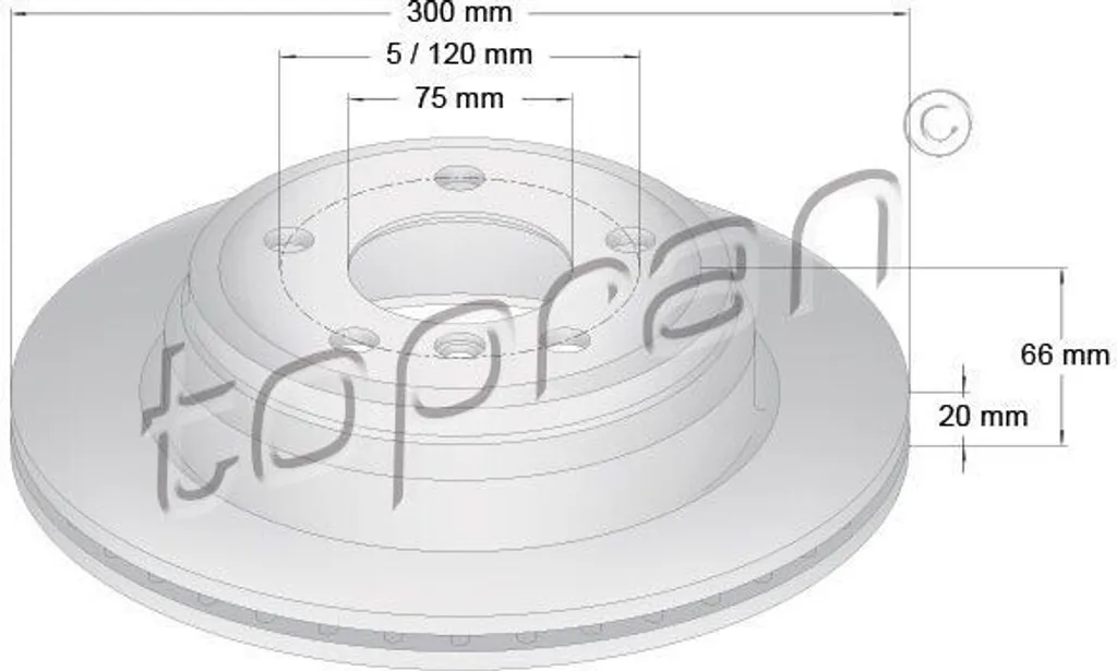Disque de frein TOPRAN 503014 haute durabilité pour BMW Série 4 Gran Coupé