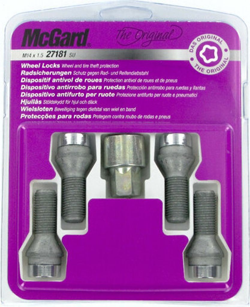 Felgensicherungsschrauben 14x1,5x29 Kegel KEY-17 McGard