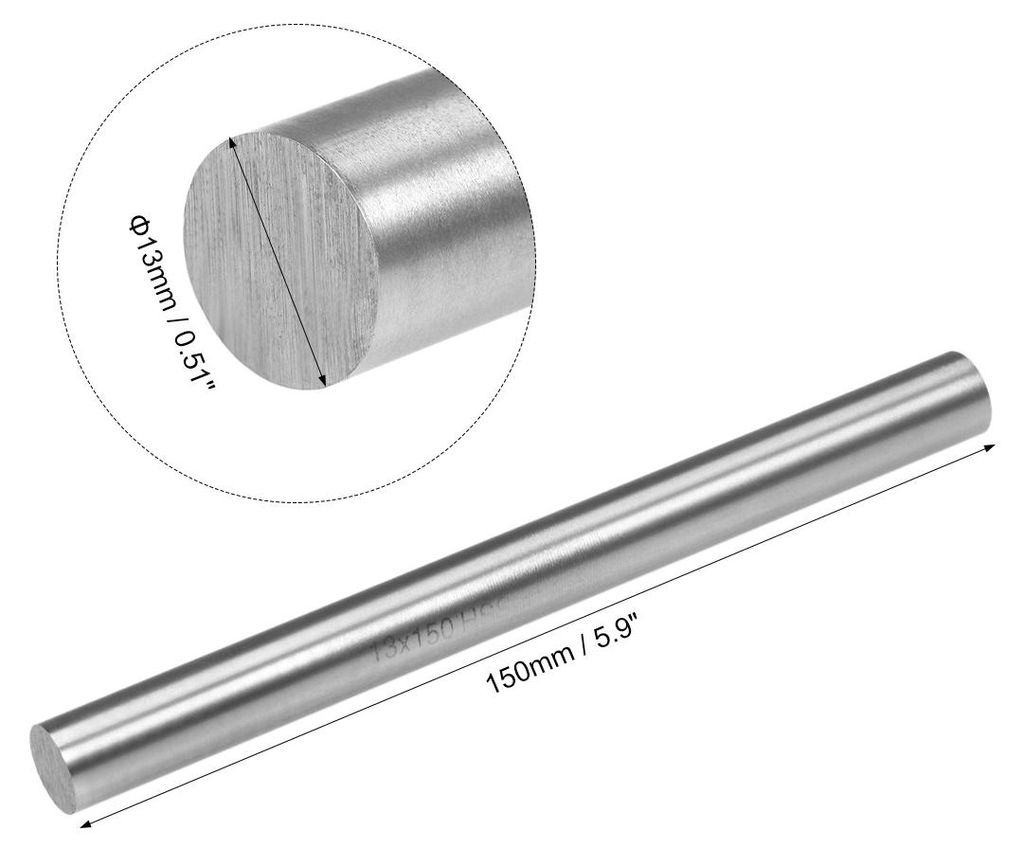 HSS Drehmaschine Rundstab Vollwelle 150mm L?nge 13mm Durchmesser