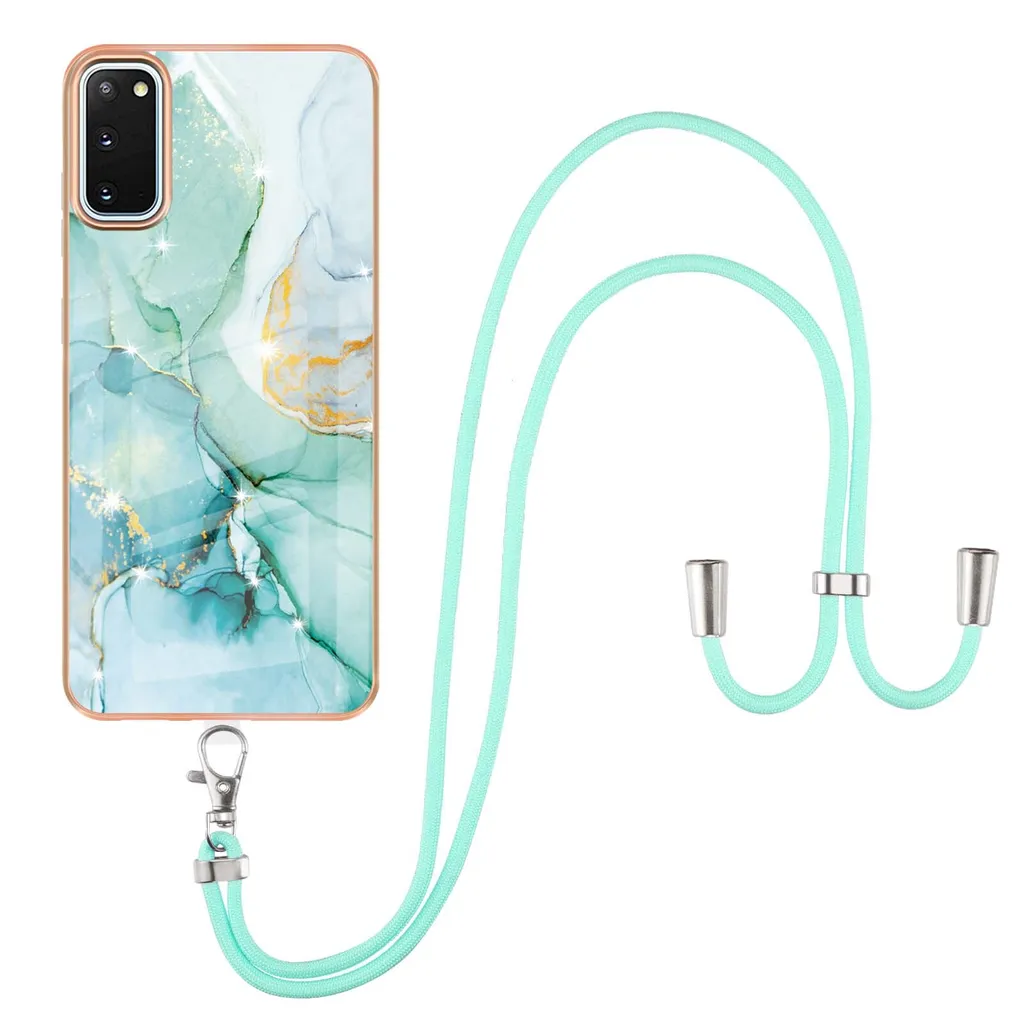 Cover Samsung S20 per Viaggi con Laccio Verde - TPU Anti-Caduta