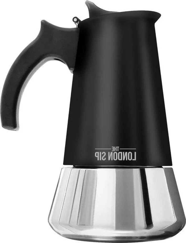 Machine à expresso noire 300ml en acier inoxydable spécial induction 6T